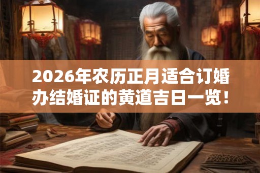 2026年农历正月适合订婚办结婚证的黄道吉日一览！