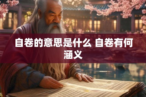 自卷的意思是什么 自卷有何涵义