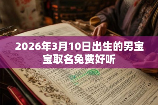 2026年3月10日出生的男宝宝取名免费好听