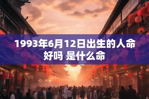1993年6月12日出生的人命好吗 是什么命