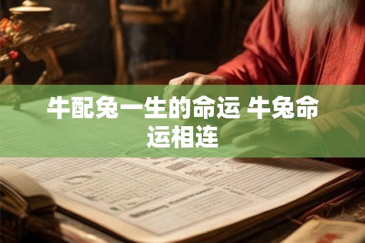 牛配兔一生的命运 牛兔命运相连