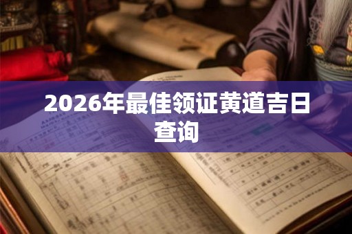 2026年最佳领证黄道吉日查询