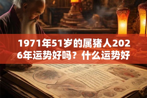 1971年51岁的属猪人2026年运势好吗？什么运势好？