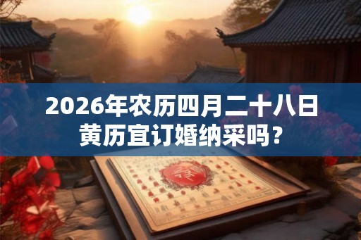 2026年农历四月二十八日黄历宜订婚纳采吗? 2026年农历四月二十八日黄历宜订婚纳采吗?