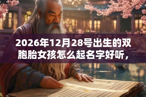 2026年12月28号出生的双胞胎女孩怎么起名字好听，五行属什么？