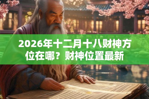 2026年十二月十八财神方位在哪？财神位置最新