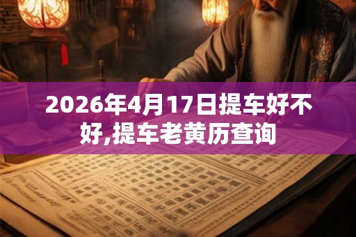 2026年4月17日提车好不好,提车老黄历查询