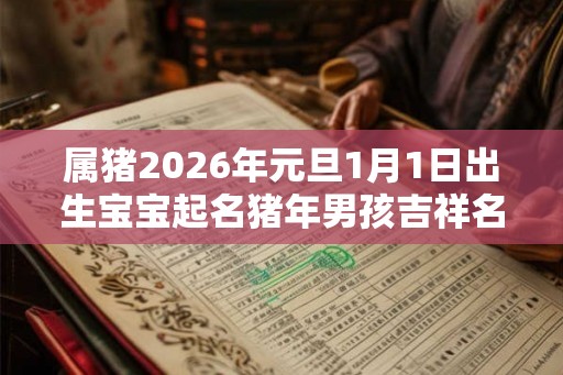 属猪2026年元旦1月1日出生宝宝起名猪年男孩吉祥名字！