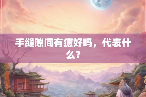 手缝隙间有痣好吗，代表什么？