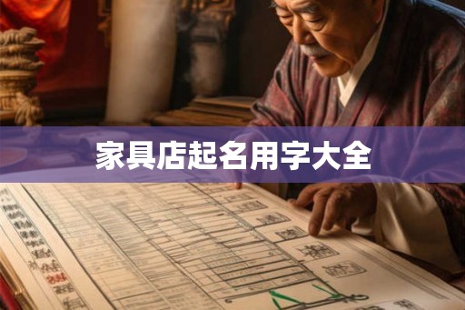 家具店起名用字大全
