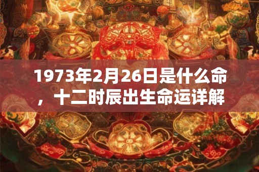 1973年2月26日是什么命，十二时辰出生命运详解
