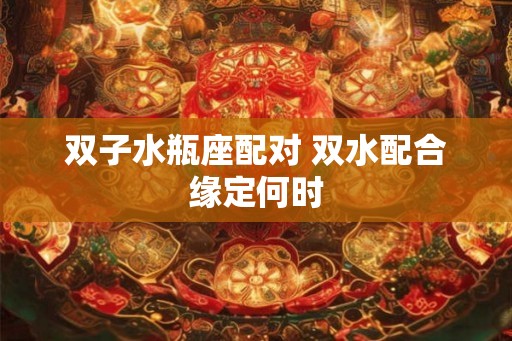 双子水瓶座配对 双水配合缘定何时