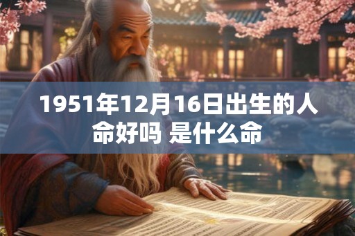 1951年12月16日出生的人命好吗 是什么命 1951年12月16日出生的人命好吗 是什么命