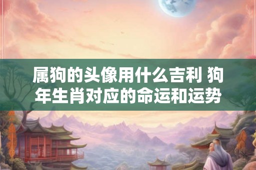 属狗的头像用什么吉利 狗年生肖对应的命运和运势