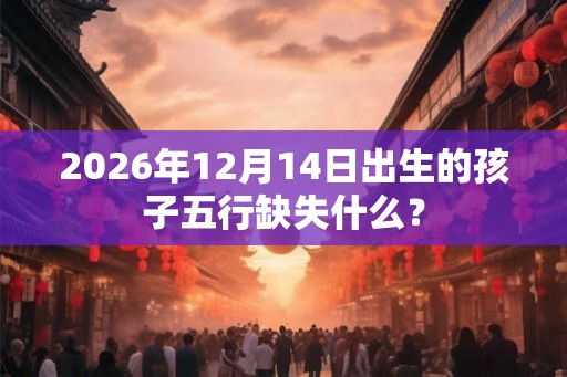 2026年12月14日出生的孩子五行缺失什么？