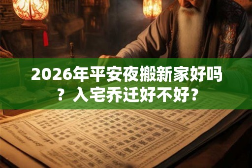 2026年平安夜搬新家好吗？入宅乔迁好不好？