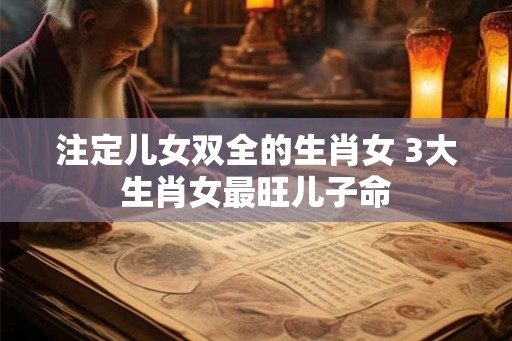 注定儿女双全的生肖女 3大生肖女最旺儿子命