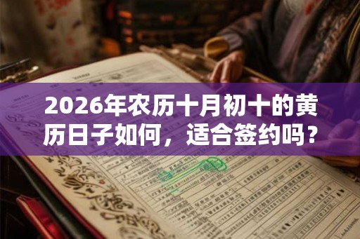 2026年农历十月初十的黄历日子如何，适合签约吗？