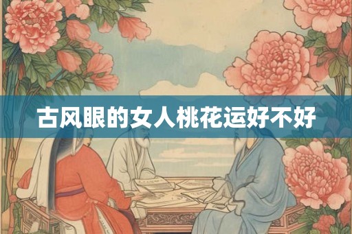 古风眼的女人桃花运好不好