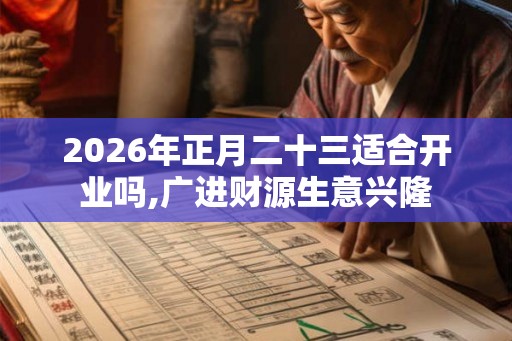 2026年正月二十三适合开业吗,广进财源生意兴隆