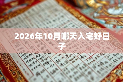 2026年10月哪天入宅好日子