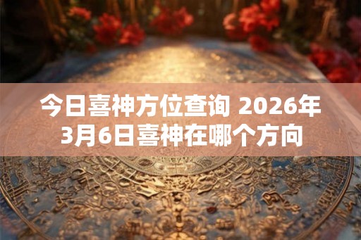 今日喜神方位查询 2026年3月6日喜神在哪个方向