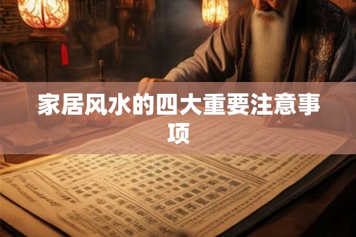 家居风水的四大重要注意事项