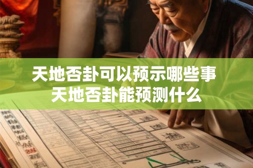 天地否卦可以预示哪些事 天地否卦能预测什么