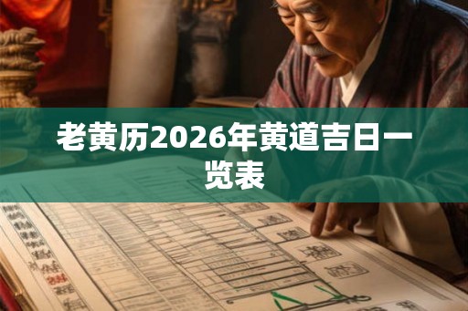 老黄历2026年黄道吉日一览表