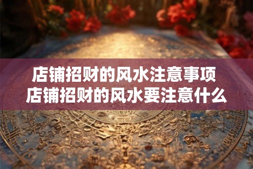 店铺招财的风水注意事项 店铺招财的风水要注意什么 店铺招财的风水注意事项 店铺招财的风水要注意什么