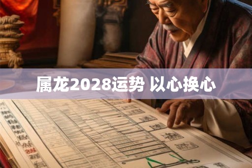 属龙2028运势 以心换心