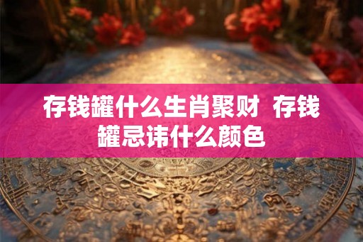 存钱罐什么生肖聚财  存钱罐忌讳什么颜色