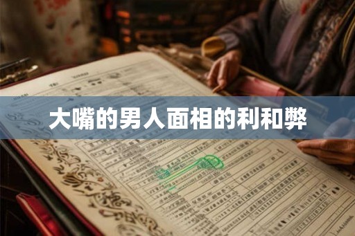 大嘴的男人面相的利和弊