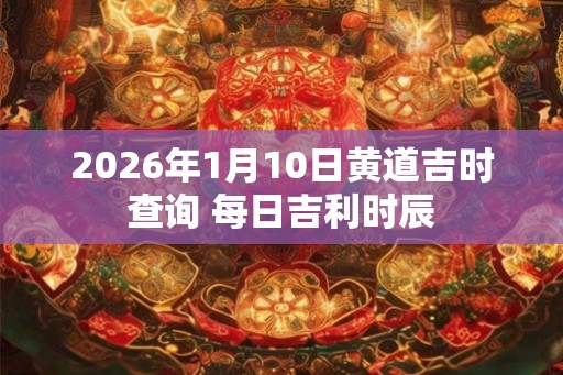 2026年1月10日黄道吉时查询 每日吉利时辰