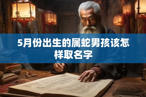 5月份出生的属蛇男孩该怎样取名字