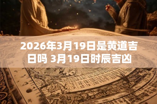 2026年3月19日是黄道吉日吗 3月19日时辰吉凶