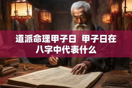道派命理甲子日  甲子日在八字中代表什么