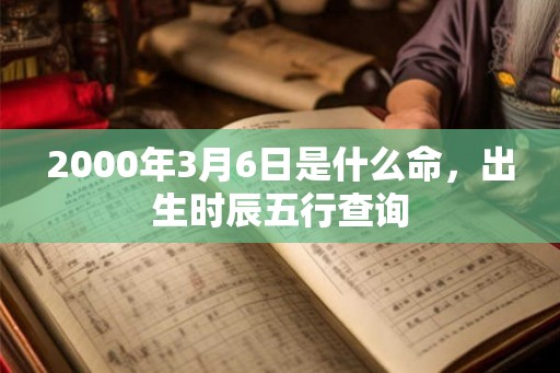 2000年3月6日是什么命，出生时辰五行查询