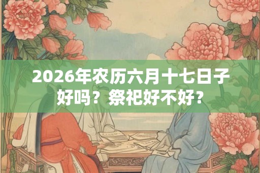 2026年农历六月十七日子好吗?祭祀好不好? 2026年农历六月十七日子好吗?祭祀好不好?