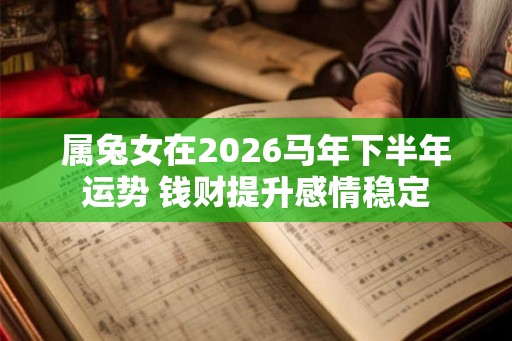 属兔女在2026马年下半年运势 钱财提升感情稳定