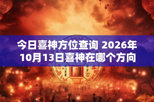 今日喜神方位查询 2026年10月13日喜神在哪个方向