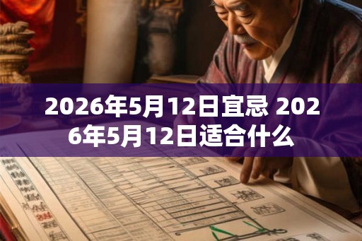 2026年5月12日宜忌 2026年5月12日适合什么