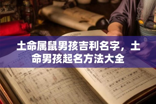 土命属鼠男孩吉利名字,土命男孩起名方法大全 土命属鼠男孩吉利名字,土命男孩起名方法大全