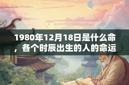 1980年12月18日是什么命,各个时辰出生的人的命运 1980年12月18日是什么命,各个时辰出生的人的命运