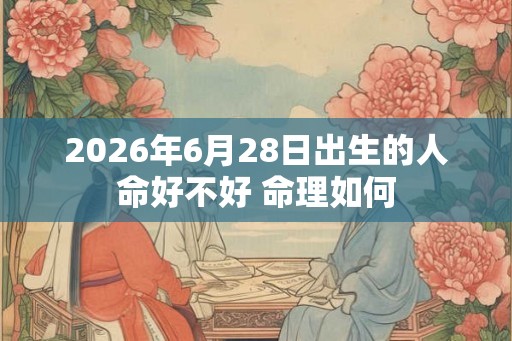 2026年6月28日出生的人命好不好 命理如何
