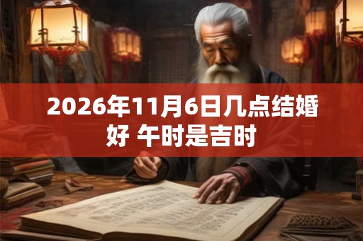 2026年11月6日几点结婚好 午时是吉时