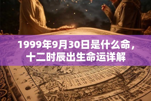 1999年9月30日是什么命，十二时辰出生命运详解