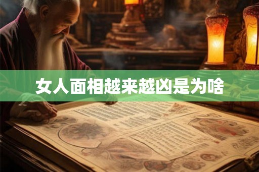 女人面相越来越凶是为啥