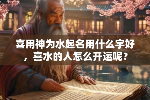 喜用神为水起名用什么字好，喜水的人怎么开运呢？