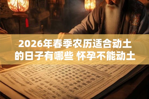 2026年春季农历适合动土的日子有哪些 怀孕不能动土吗 2026年春季农历适合动土的日子有哪些 怀孕不能动土吗
